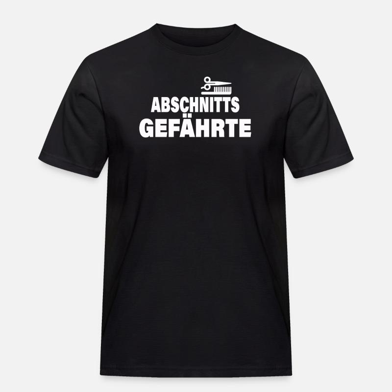 ABSCHNITTSGEFÄHRTE - Männer Workwear T-Shirt - Schwarz