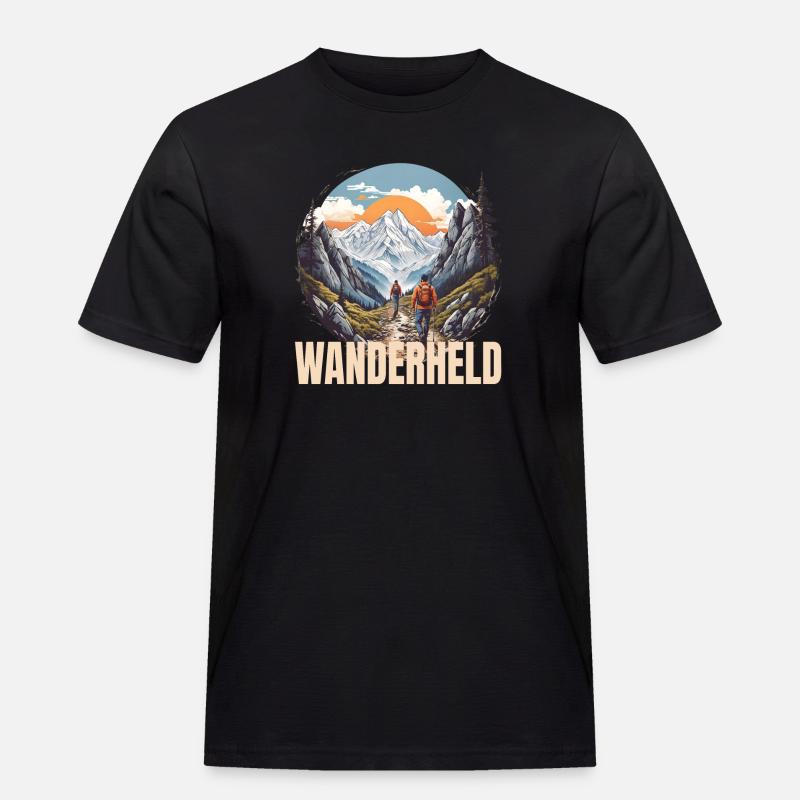 Wanderheld - Männer Workwear T-Shirt - Schwarz