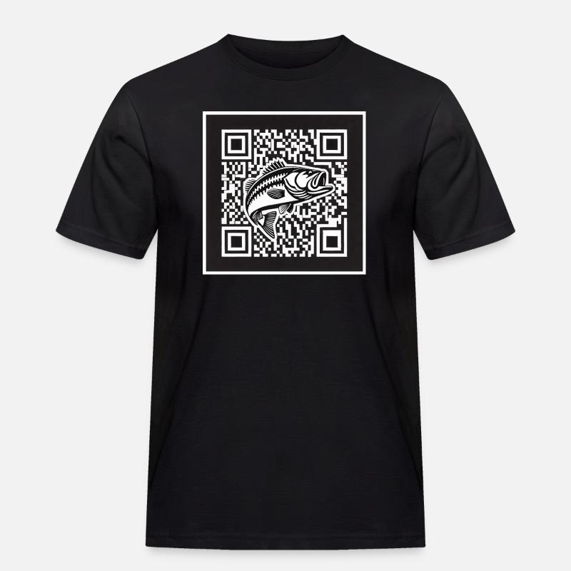 Perch QR Code Design - Men's Workwear T-Shirt - black