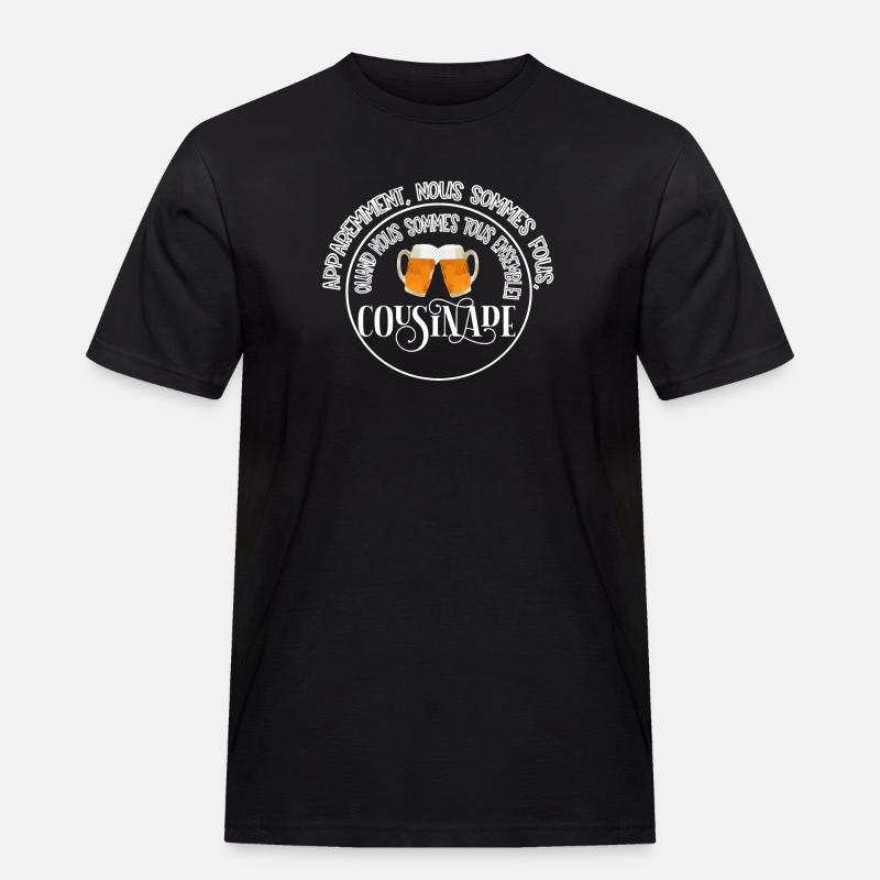 Cousinade + Jahr oder Datum zum Personalisieren - Männer Workwear T-Shirt - Schwarz