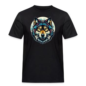 Loup - T-shirt Workwear homme - noir - Devant - AI Model Male 178 light (178cm)