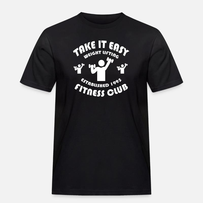 TAKE IT EASY - Männer Workwear T-Shirt - Schwarz