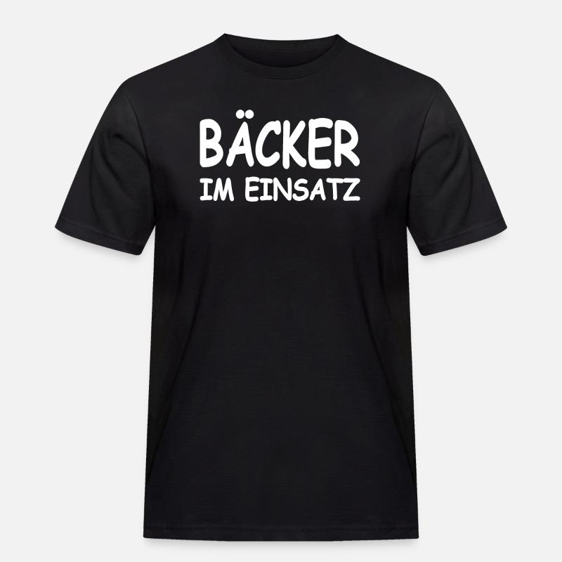 Bäcker - Männer Workwear T-Shirt - Schwarz