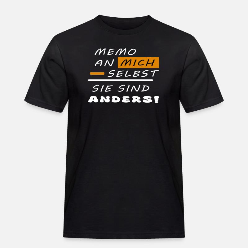 Sie sind anders ! - Männer Workwear T-Shirt - Schwarz