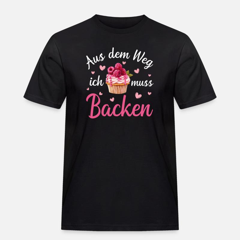 Backen Bäcker Bäckerin - Männer Workwear T-Shirt - Schwarz