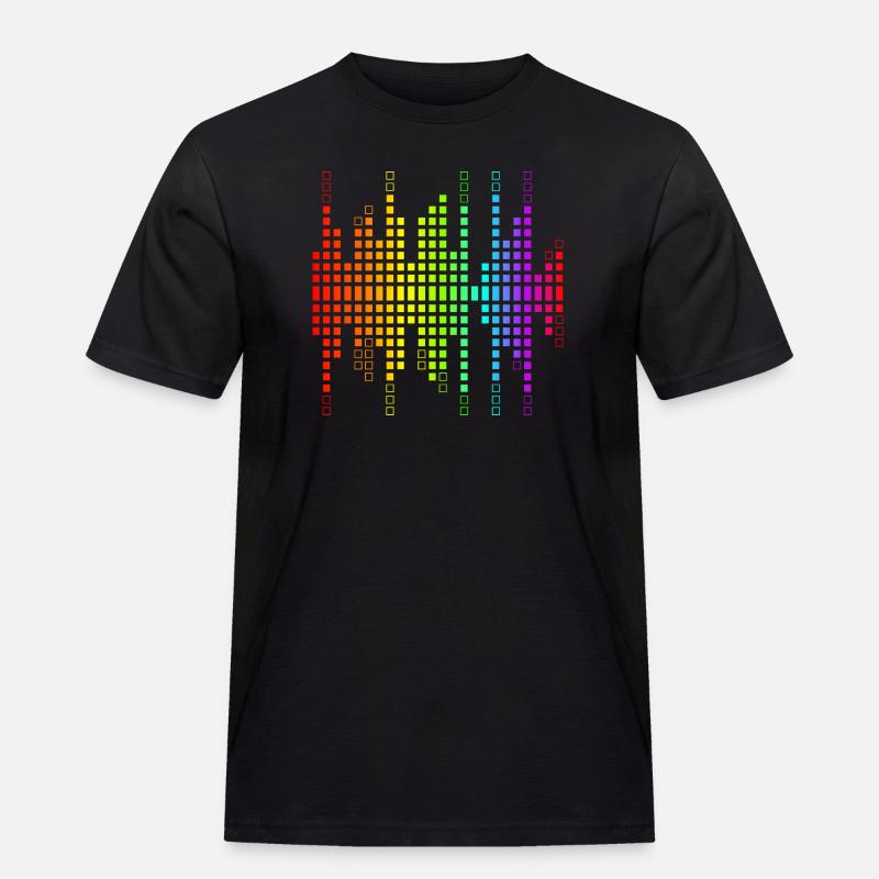 Vibrant Equalizer Sound Wave Pattern - Men's Workwear T-Shirt - black
