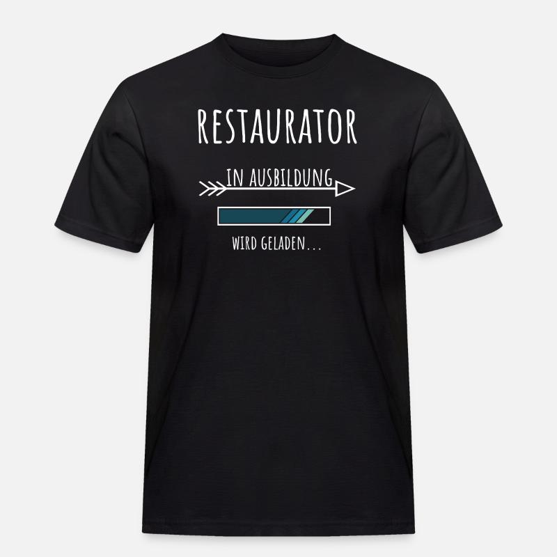 Restaurator Ausbildung Beruf Geschenk - Männer Workwear T-Shirt - Schwarz