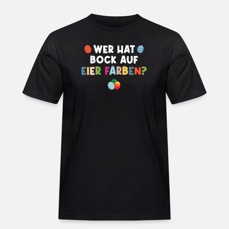 Ostern Eier färben - Männer Workwear T-Shirt - Schwarz