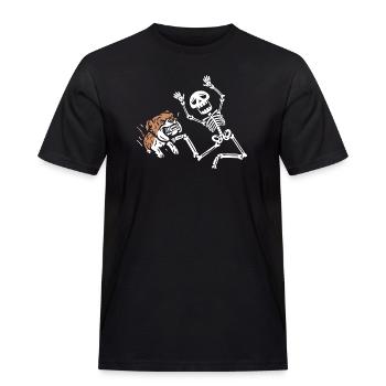 Skeleton running - Männer Workwear T-Shirt - Schwarz - Vorne - AI Model Male 178 light (178cm)