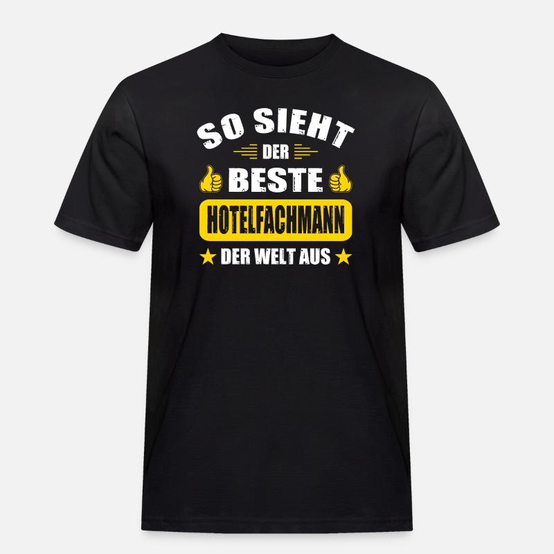 Hotelfachmann Abschluss Geschenke Abschied - Männer Workwear T-Shirt - Schwarz