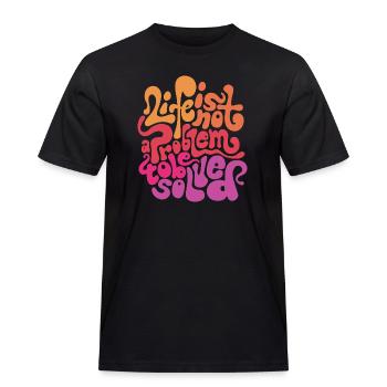 Verbiage psychédélique - T-shirt Workwear homme - noir - Devant - AI Model Male 178 light (178cm)
