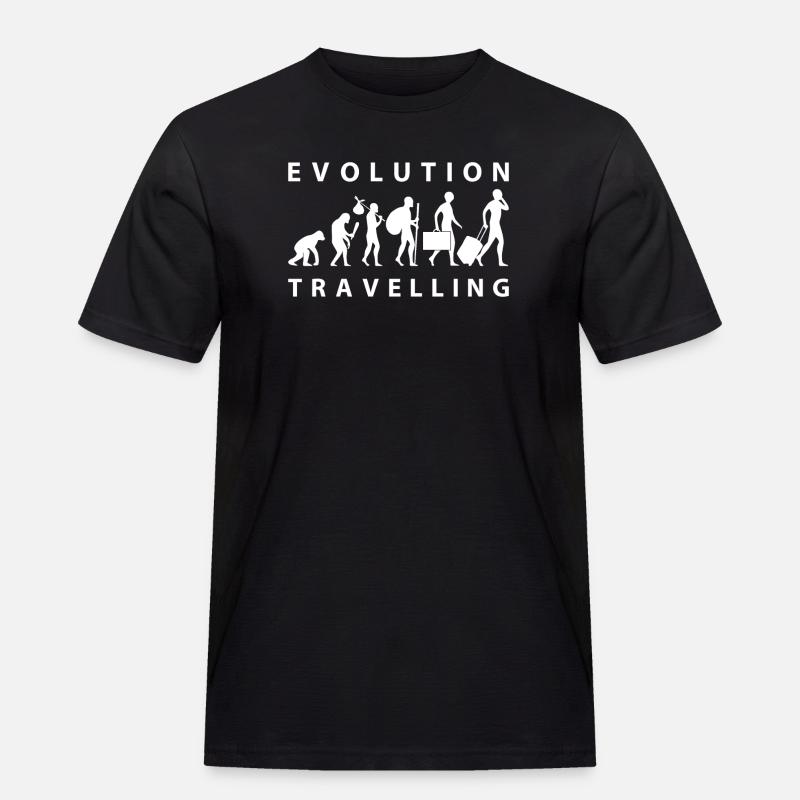 Evolution Travelling white - Männer Workwear T-Shirt - Schwarz