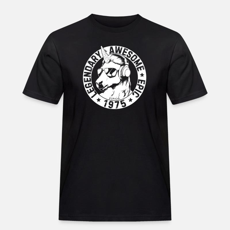 Legendary, Awesome, Epic since 1975 - Männer Workwear T-Shirt - Schwarz