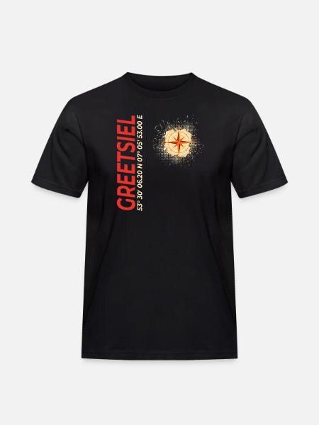 Greetsiel - Männer Workwear T-Shirt - Schwarz