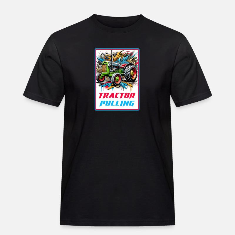 Tractor Pulling Power - Männer Workwear T-Shirt - Schwarz