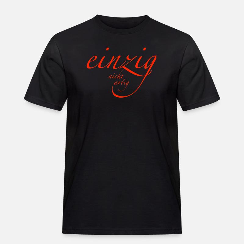 einzig - nicht artig - Männer Workwear T-Shirt - Schwarz