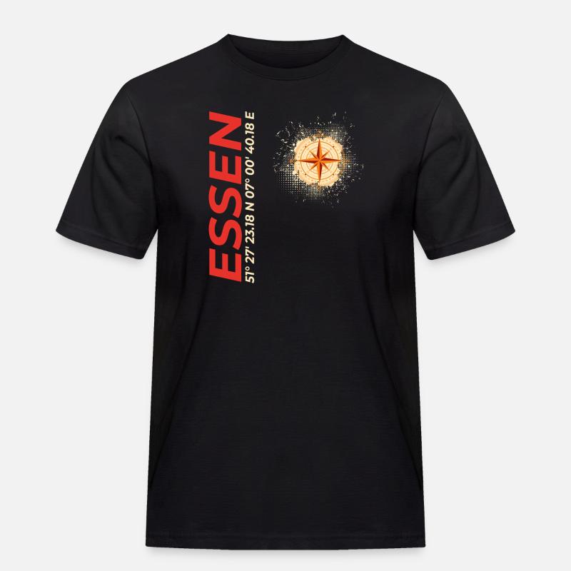 Essen - Männer Workwear T-Shirt - Schwarz
