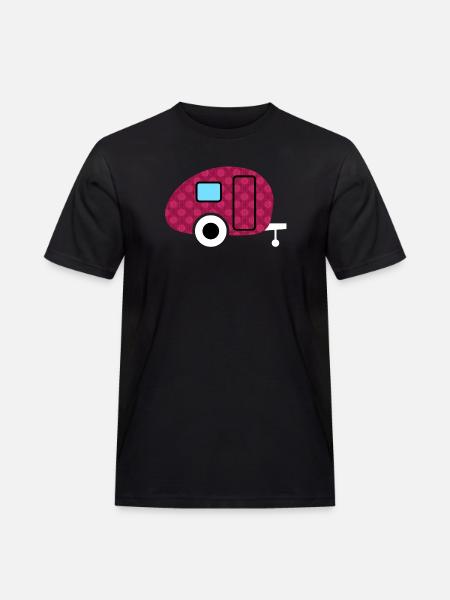 Caravan Caravan Flowers Camping Camper Pattern Fan - Men's Workwear T-Shirt - black