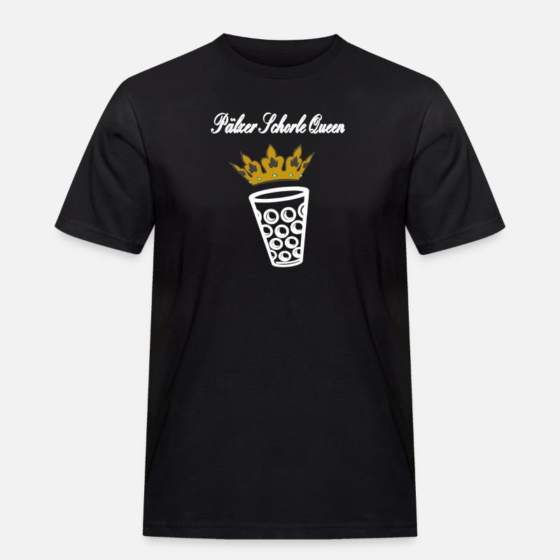 Pälzer Schorle Queen - Männer Workwear T-Shirt - Schwarz