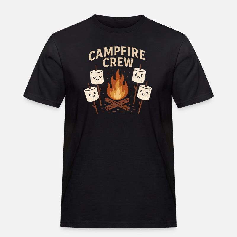 Campfire Crew - Marshmallow Campfire Group - Men's Workwear T-Shirt - black