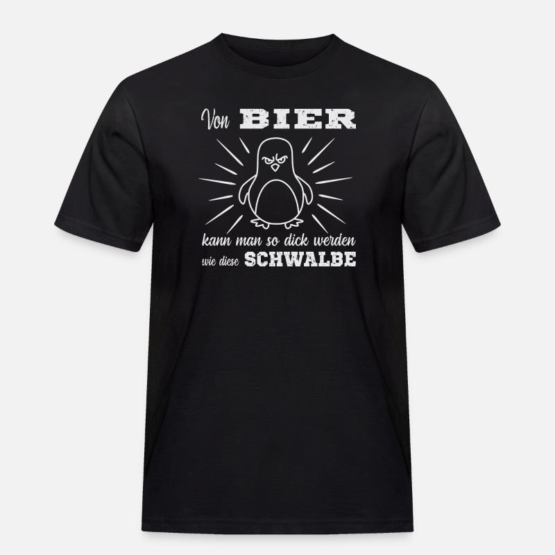 Bier Spruch - Männer Workwear T-Shirt - Schwarz