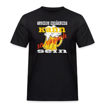 Bierkrug mit einem Spruch - Männer Workwear T-Shirt - Schwarz - Vorne - AI Model Male 178 light (178cm)