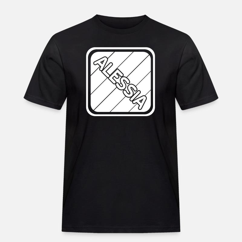 Maedchenname Alessia - Männer Workwear T-Shirt - Schwarz