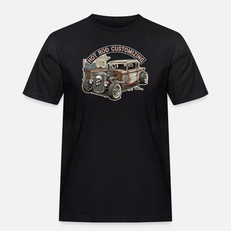 Rustic Hot Rod Customization Design - Men's Workwear T-Shirt - black