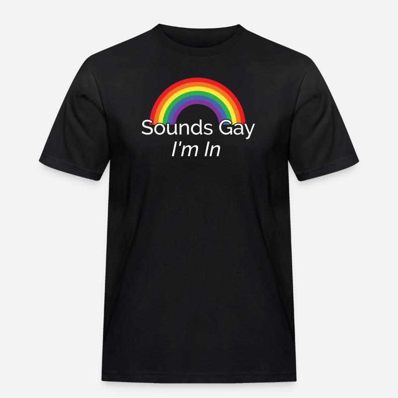 Lebendiges Regenbogen-Pride-Design - Männer Workwear T-Shirt - Schwarz