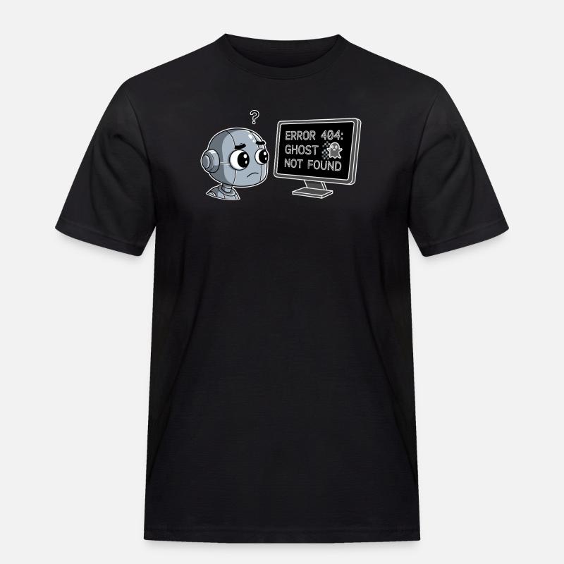 Error 404: Ghost Not Found - Männer Workwear T-Shirt - Schwarz