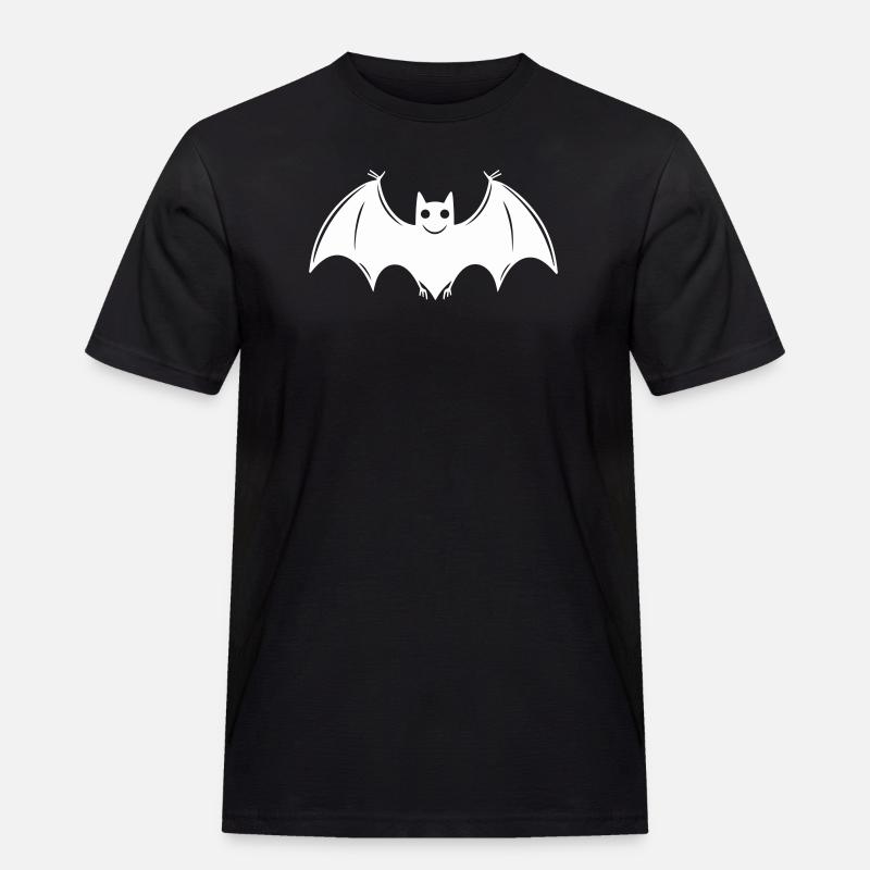 Fledermaus - Männer Workwear T-Shirt - Schwarz
