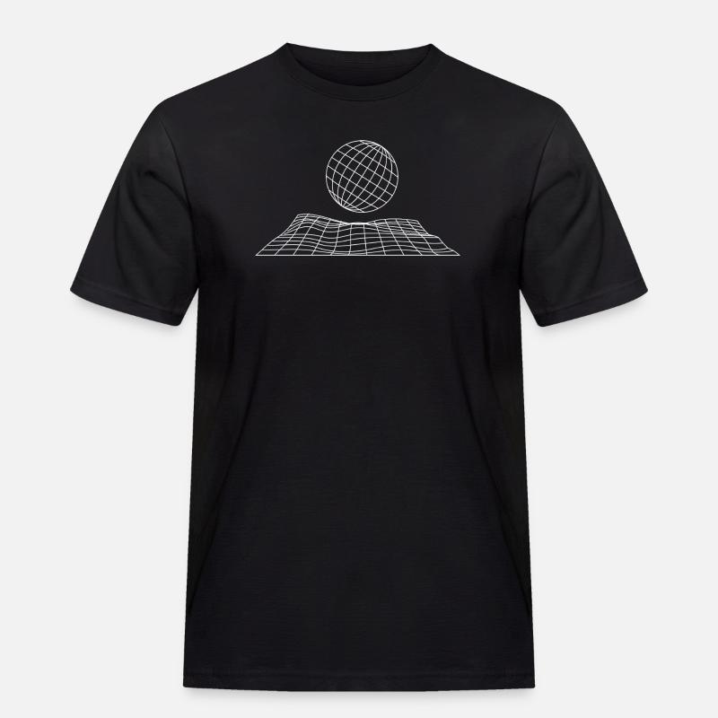 Futuristic Grid Globe Design - Men's Workwear T-Shirt - black
