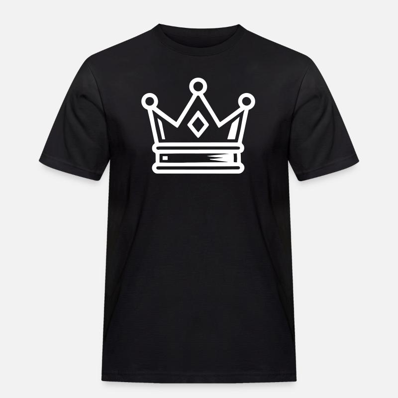 Krone Symbol - Männer Workwear T-Shirt - Schwarz
