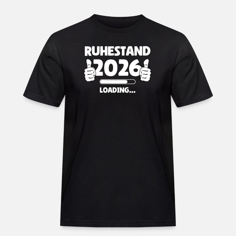 Ruhestand 2026 Loading - Männer Workwear T-Shirt - Schwarz