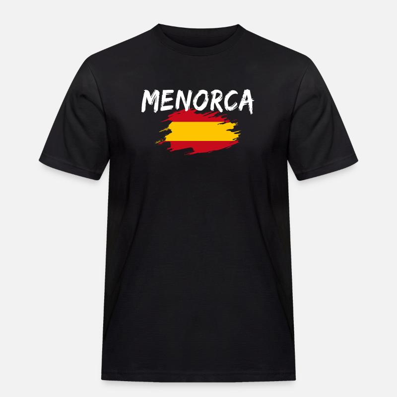 Menorca Spanien - Männer Workwear T-Shirt - Schwarz
