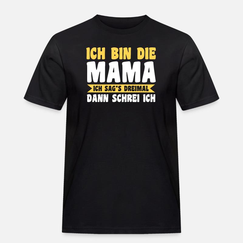 Mutter Team Mama - Männer Workwear T-Shirt - Schwarz