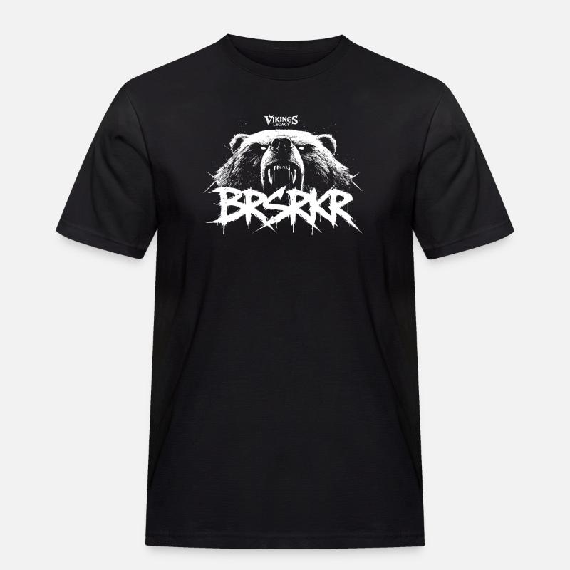 BRSRKR v2 - Männer Workwear T-Shirt - Schwarz