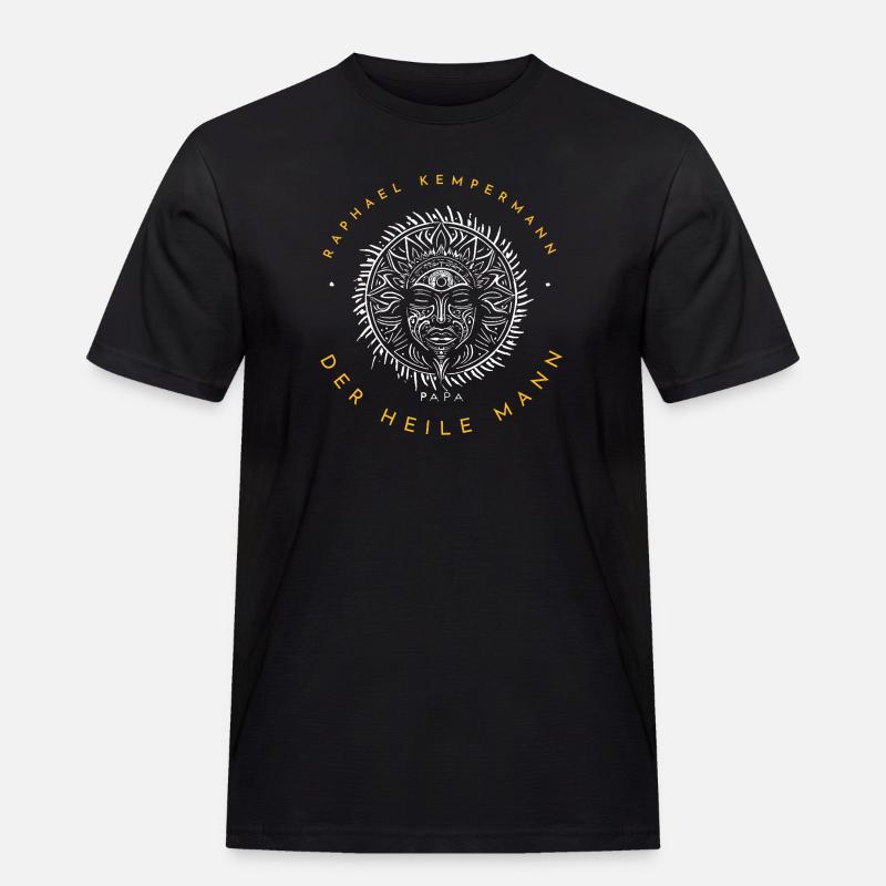Raphael Kempermann "Der heile Mann" - Männer Workwear T-Shirt - Schwarz