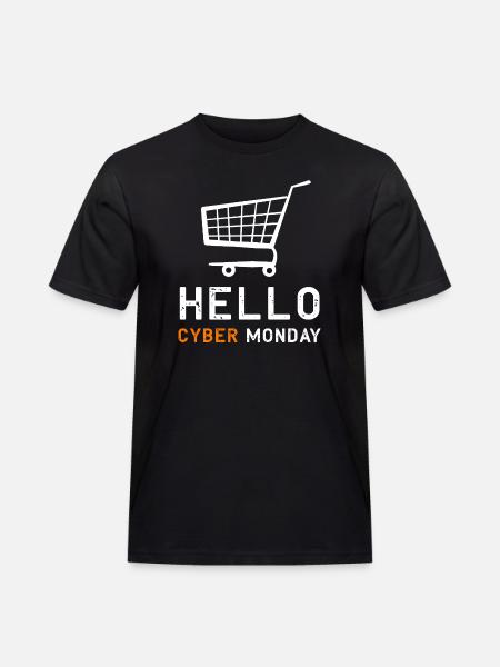 Cyber Monday Kaufrausch - Männer Workwear T-Shirt - Schwarz
