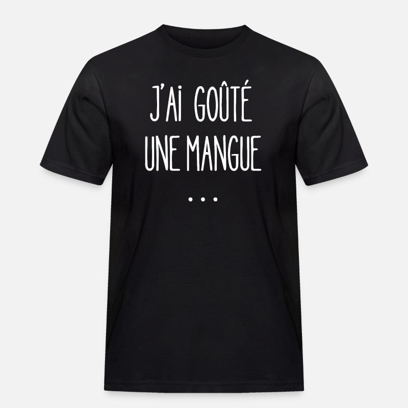 Ich habe eine Mango probiert - Männer Workwear T-Shirt - Schwarz