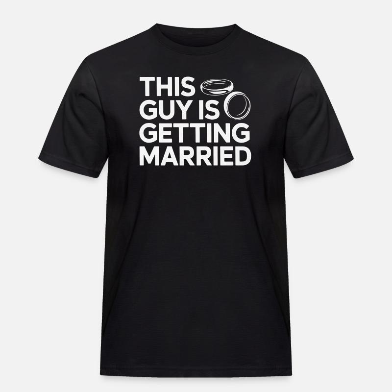 This Guy Is Getting Married - Men's Workwear T-Shirt - black