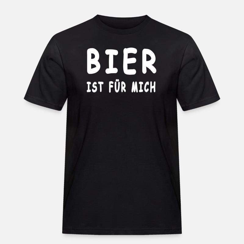 Bier - Männer Workwear T-Shirt - Schwarz