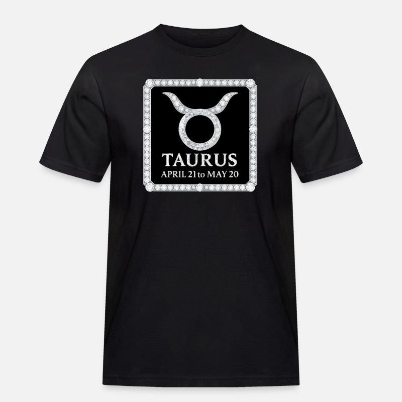 Sternzeichens Stier - Männer Workwear T-Shirt - Schwarz