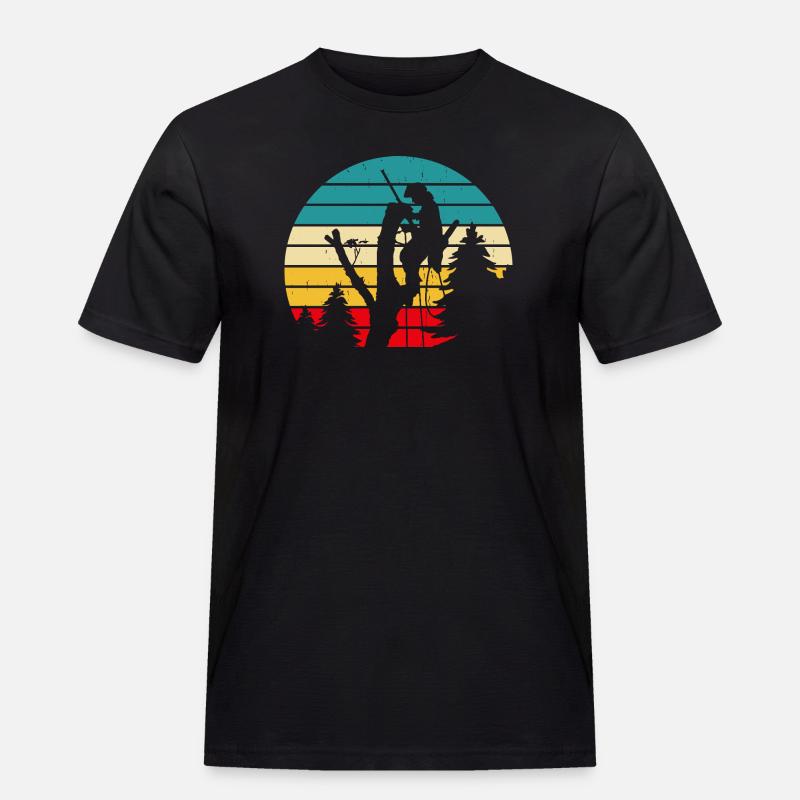 Lustiges Holzarbeiter Waldarbeiter Geschenk - Männer Workwear T-Shirt - Schwarz