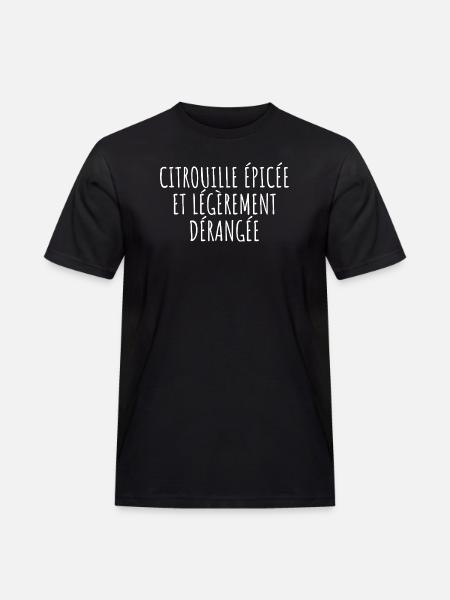 Halloween - Autumn France Quote - Men's Workwear T-Shirt - black