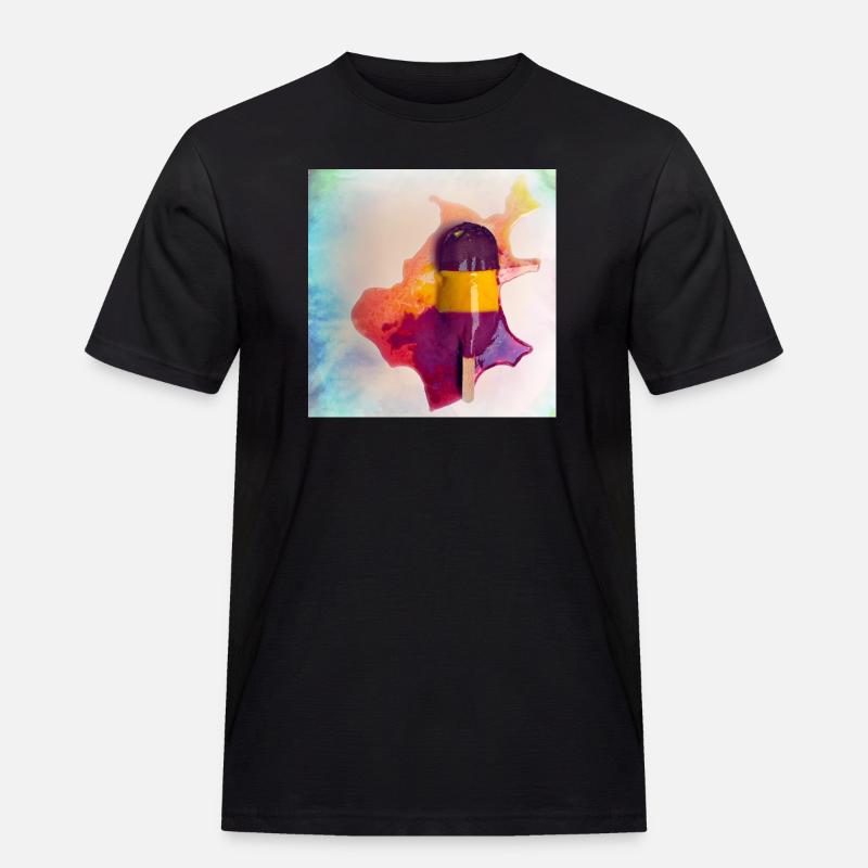 Popsicle - Männer Workwear T-Shirt - Schwarz