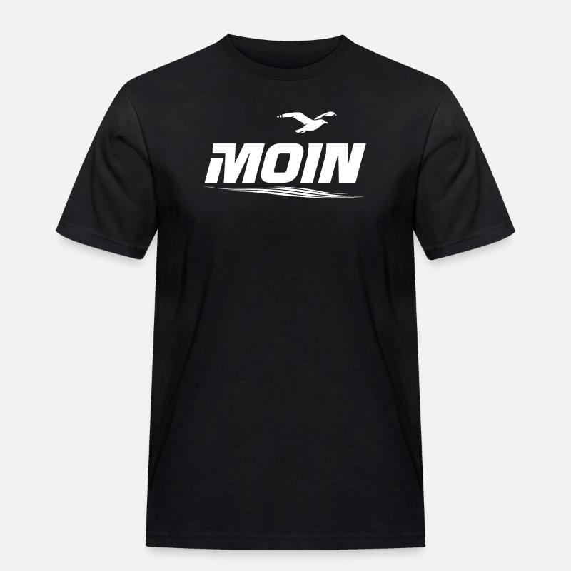 Moin - Männer Workwear T-Shirt - Schwarz