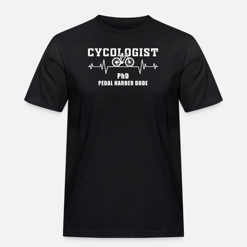 Mountainbiker MTB Fun - Männer Workwear T-Shirt - Schwarz