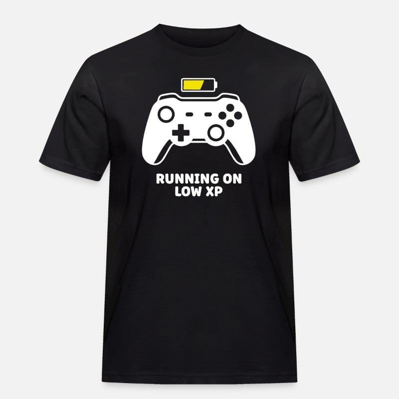 Running on Low XP Controller - Männer Workwear T-Shirt - Schwarz