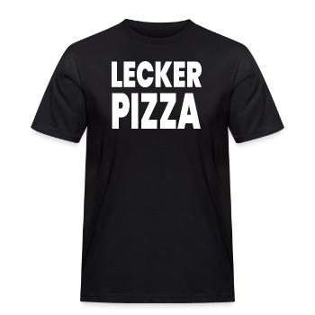Pizza - Männer Workwear T-Shirt - Schwarz - Vorne - AI Model Male 178 light (178cm)